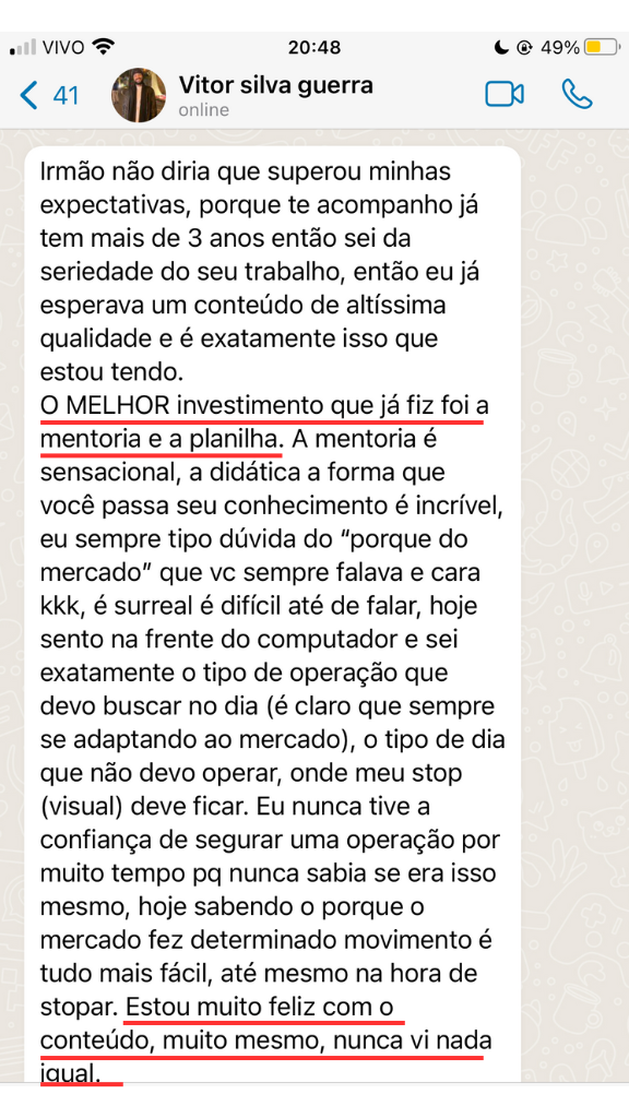 Depoimento de cliente 4